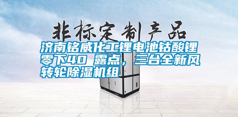 濟南銘威化工鋰電池鈷酸鋰零下40℃露點，三臺全新風(fēng)轉(zhuǎn)輪除濕機組