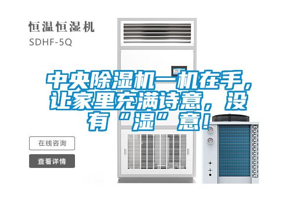 中央除濕機(jī)一機(jī)在手，讓家里充滿詩意，沒有“濕”意！