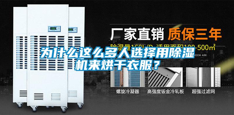 為什么這么多人選擇用除濕機來烘干衣服？