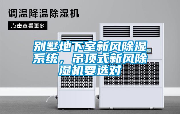 別墅地下室新風(fēng)除濕系統(tǒng)，吊頂式新風(fēng)除濕機要選對