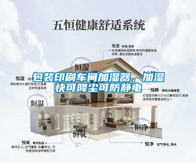 包裝印刷車間加濕器，加濕快可降塵可防靜電
