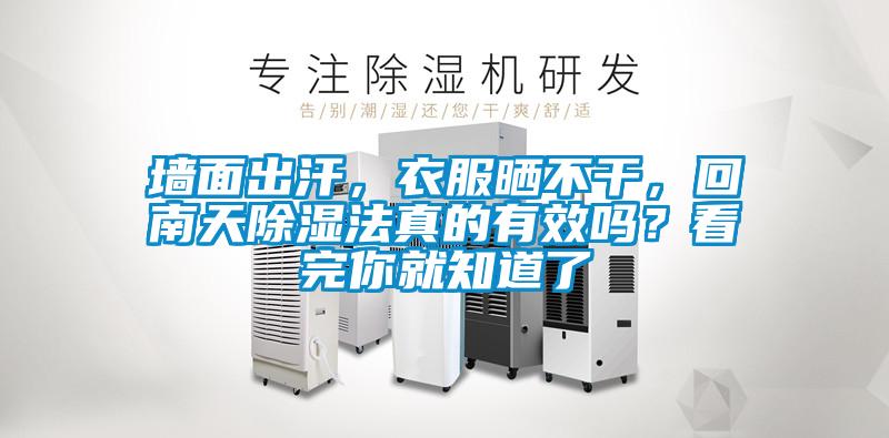 墻面出汗，衣服曬不干，回南天除濕法真的有效嗎？看完你就知道了