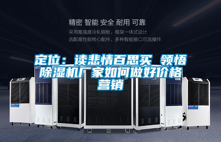 定位：讀悲情百思買(mǎi) 領(lǐng)悟除濕機(jī)廠家如何做好價(jià)格營(yíng)銷