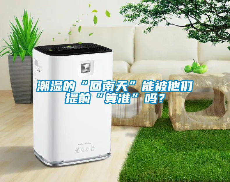 潮濕的“回南天”能被他們提前“算準”嗎？