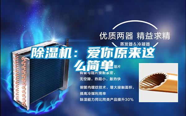 除濕機(jī)：愛你原來這么簡單