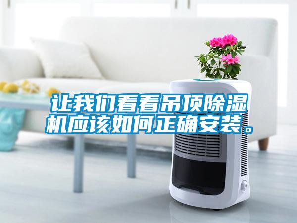 讓我們看看吊頂除濕機(jī)應(yīng)該如何正確安裝。