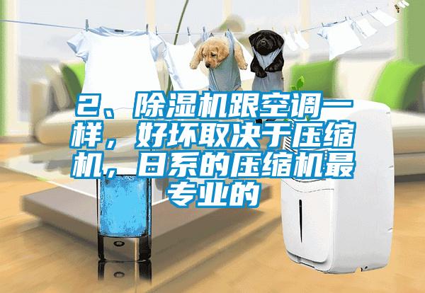 2、除濕機跟空調(diào)一樣，好壞取決于壓縮機，日系的壓縮機最專業(yè)的
