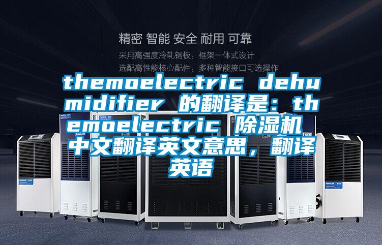 themoelectric dehumidifier 的翻譯是：themoelectric 除濕機(jī) 中文翻譯英文意思，翻譯英語(yǔ)