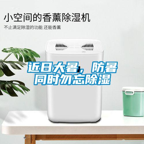 近日大暑，防暑同時(shí)勿忘除濕