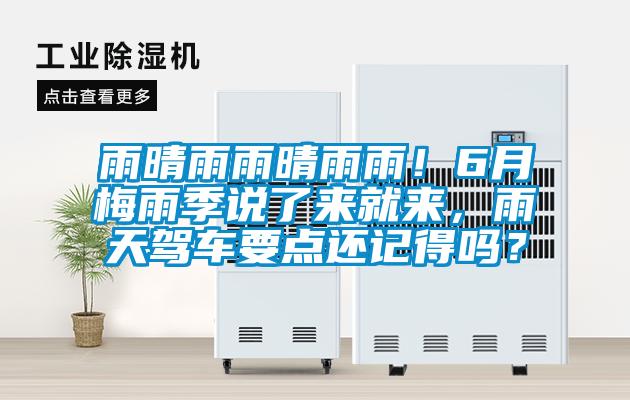 雨晴雨雨晴雨雨！6月梅雨季說了來就來，雨天駕車要點還記得嗎？