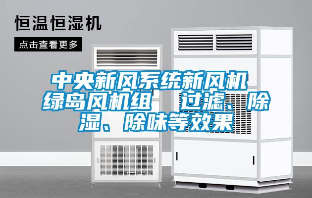 中央新風系統(tǒng)新風機 綠島風機組  過濾、除濕、除味等效果