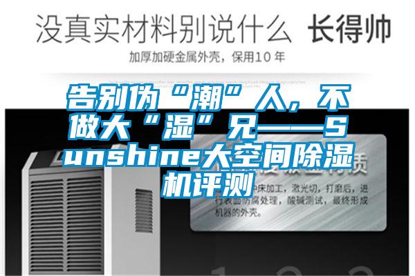 告別偽“潮”人，不做大“濕”兄——Sunshine大空間除濕機(jī)評(píng)測(cè)