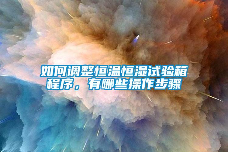 如何調(diào)整恒溫恒濕試驗箱程序，有哪些操作步驟