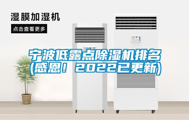 寧波低露點(diǎn)除濕機(jī)排名(感恩！2022已更新)