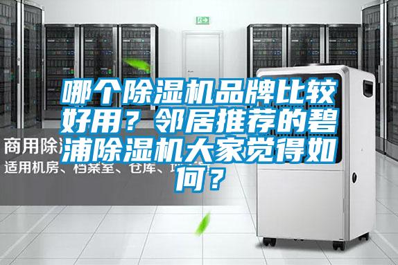哪個(gè)除濕機(jī)品牌比較好用？鄰居推薦的碧浦除濕機(jī)大家覺得如何？