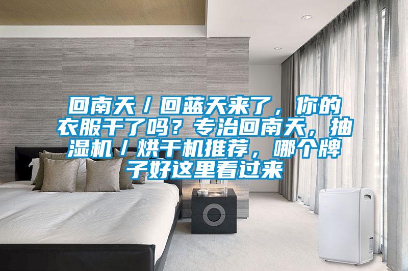 回南天／回藍(lán)天來(lái)了，你的衣服干了嗎？專(zhuān)治回南天，抽濕機(jī)／烘干機(jī)推薦，哪個(gè)牌子好這里看過(guò)來(lái)