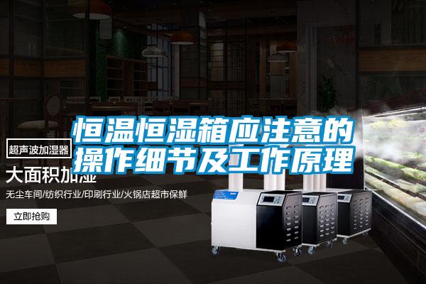 恒溫恒濕箱應注意的操作細節(jié)及工作原理