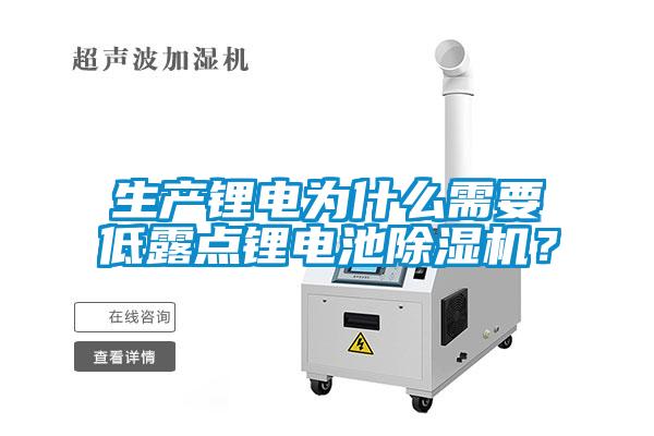 生產(chǎn)鋰電為什么需要低露點(diǎn)鋰電池除濕機(jī)？