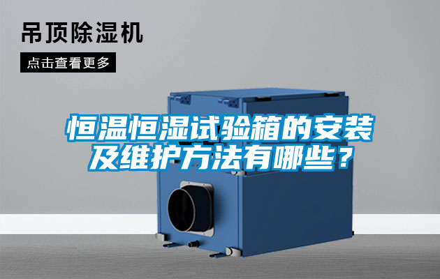 恒溫恒濕試驗(yàn)箱的安裝及維護(hù)方法有哪些？
