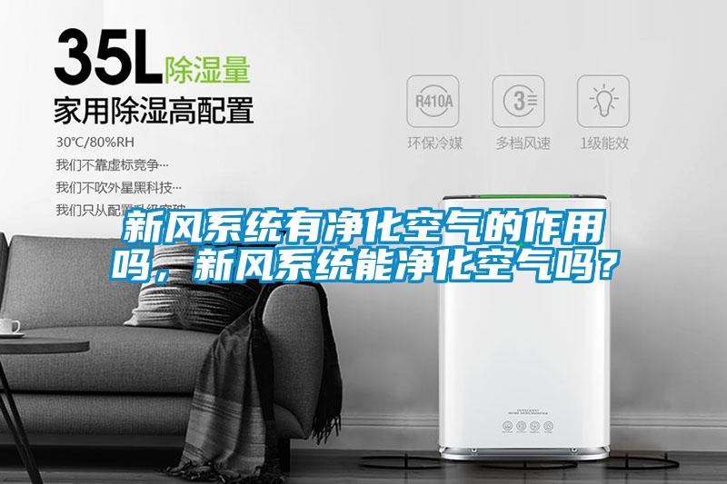 新風系統(tǒng)有凈化空氣的作用嗎，新風系統(tǒng)能凈化空氣嗎？
