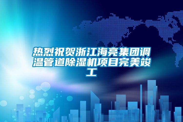 熱烈祝賀浙江海亮集團(tuán)調(diào)溫管道除濕機(jī)項目完美竣工