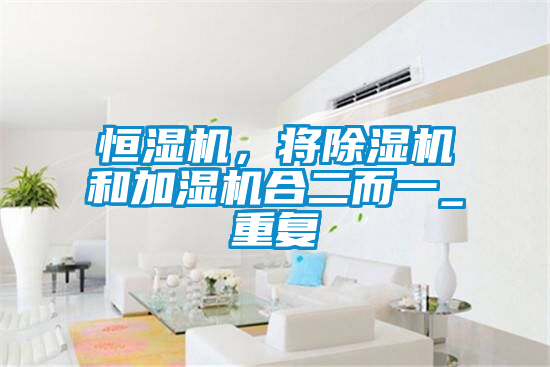 恒濕機(jī)，將除濕機(jī)和加濕機(jī)合二而一_重復(fù)