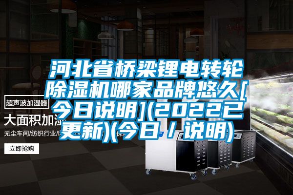 河北省橋梁鋰電轉(zhuǎn)輪除濕機哪家品牌悠久[今日說明](2022已更新)(今日／說明)