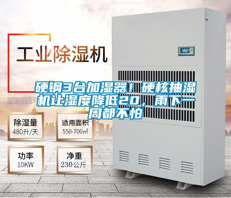 硬鋼3臺加濕器！硬核抽濕機讓濕度降低20，雨下一周都不怕