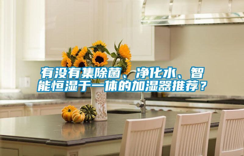 有沒有集除菌、凈化水、智能恒濕于一體的加濕器推薦？