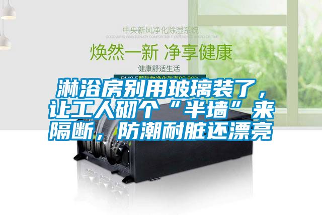 淋浴房別用玻璃裝了，讓工人砌個“半墻”來隔斷，防潮耐臟還漂亮