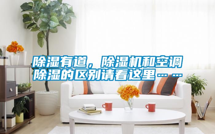 除濕有道，除濕機(jī)和空調(diào)除濕的區(qū)別請看這里……