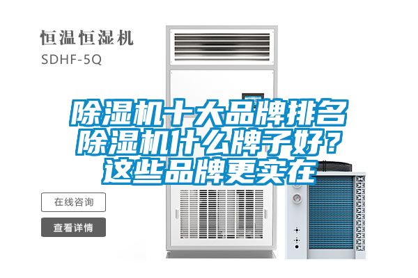 除濕機(jī)十大品牌排名除濕機(jī)什么牌子好？這些品牌更實在