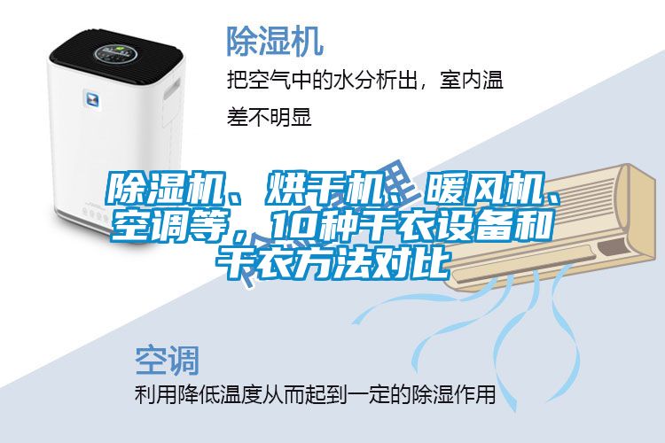 除濕機(jī)、烘干機(jī)、暖風(fēng)機(jī)、空調(diào)等，10種干衣設(shè)備和干衣方法對比