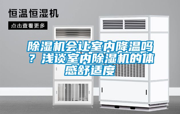 除濕機會讓室內降溫嗎？淺談室內除濕機的體感舒適度