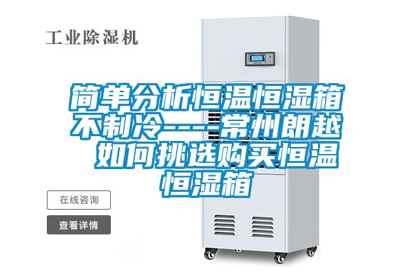 簡(jiǎn)單分析恒溫恒濕箱不制冷----常州朗越 如何挑選購(gòu)買恒溫恒濕箱