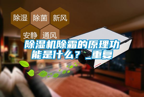 除濕機除霜的原理功能是什么？_重復