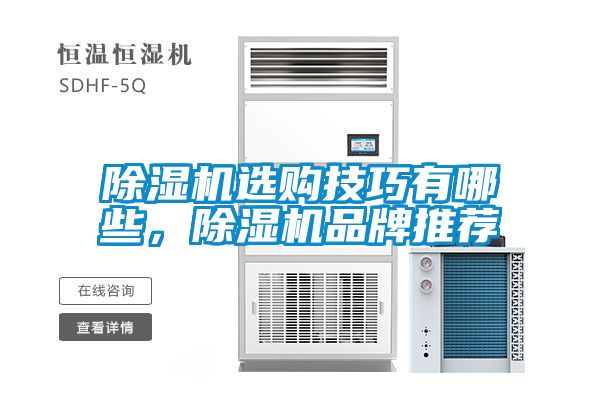 除濕機選購技巧有哪些，除濕機品牌推薦